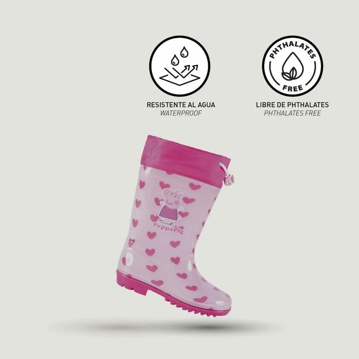 Botas de agua - Vela ligera - Niña - Planas, impermeables - Peppa Pig - Rosa 5/5
