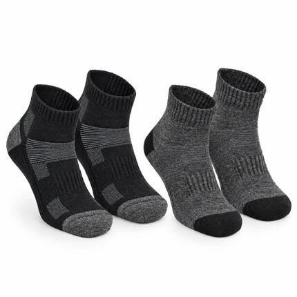 2p Chaussettes de randonnée en laine mérinos à double couche anti-ampoules-Avery