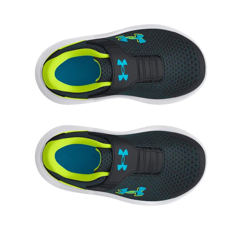Zapatillas de correr Under Armour Surge 4 AC Negro/Circuit Teal/Amarillo 3/3