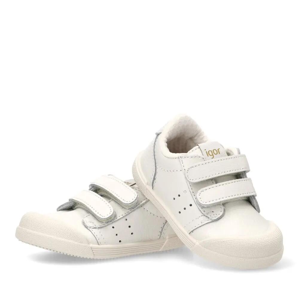 Baskets barefoot enfants - Sport - À scratch - Igor TENNIS - Blanc 5/6