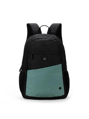 Novara plus unisex rugzak zwart - polyester met ritsen en vakken