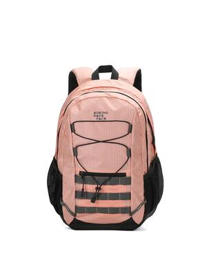 Aoking unisex rugzak zwart polyester - ritssluiting multifunctionele vakken