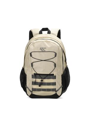 Aoking unisex rugzak zwart polyester - ritssluiting multifunctionele vakken
