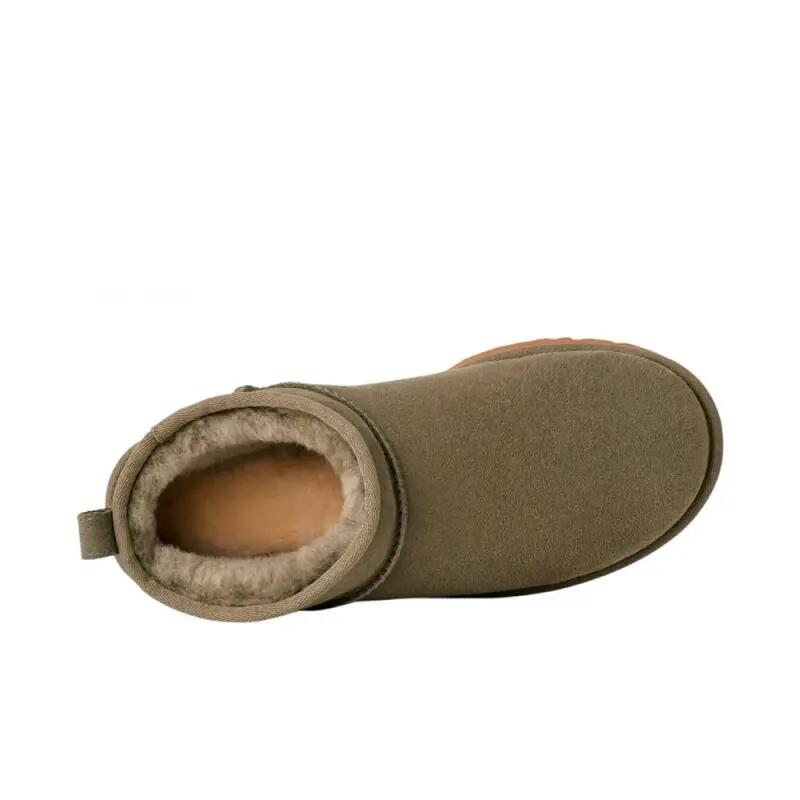 Botines - Deportivas - Mujer - Planos, de cuero - Classic Ultra Mini II - Verde 5/7