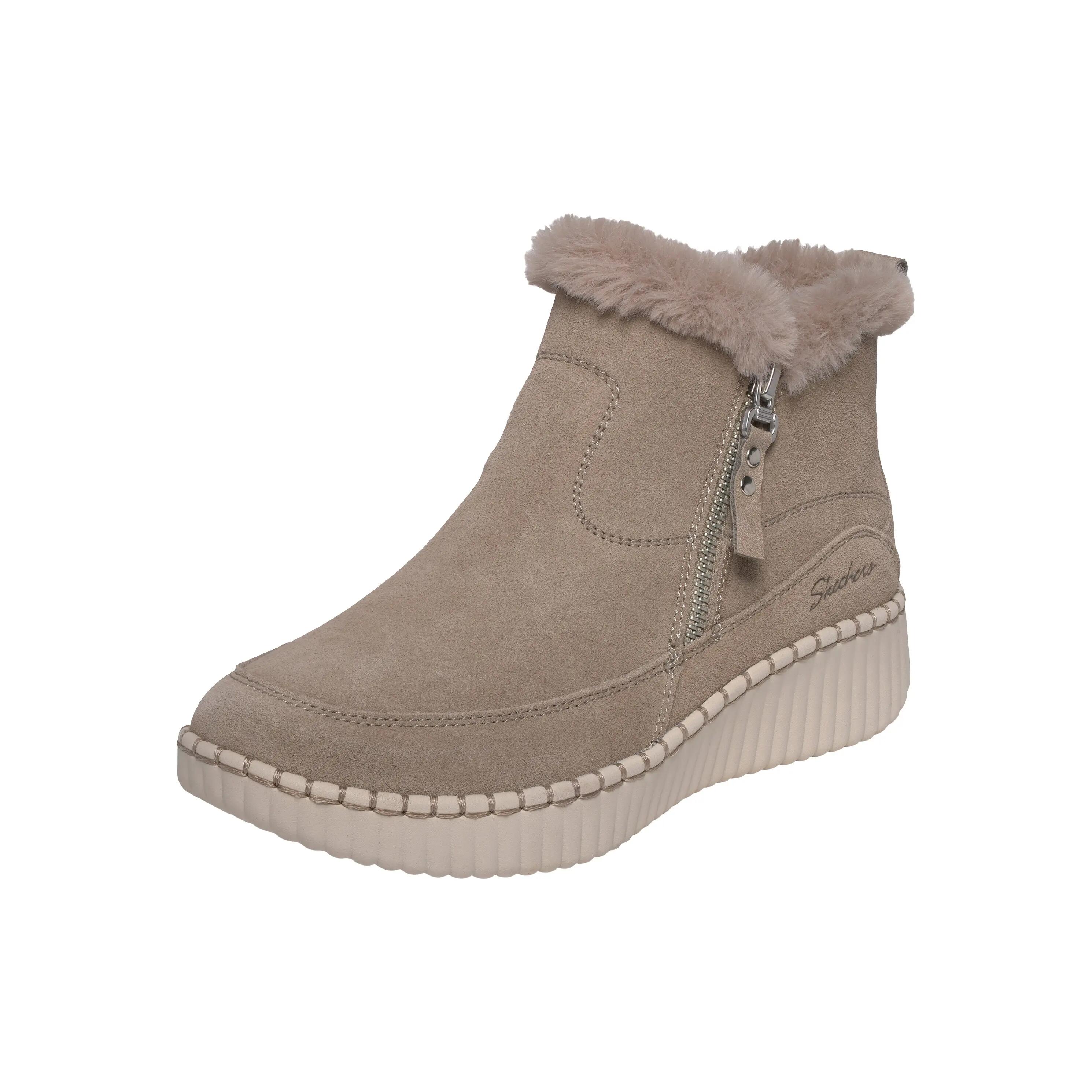 Wilshire Blvd - Fresh Zip Taupe | Botín Mujer Skechers 3/7