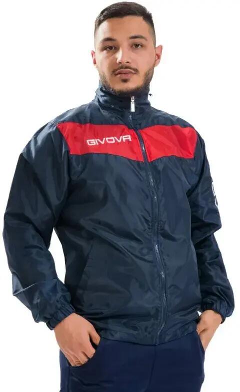 Sports Jacket Givova Rain Blue-rosso Blue 2/2