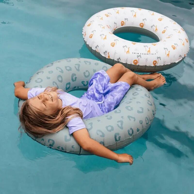 Swim Essentials Swim Ring - Green - Leopard - Ø 90 Cm 3/3