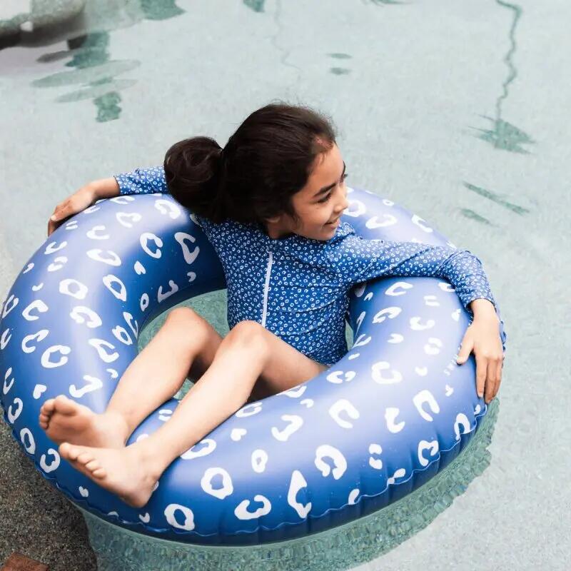 Swim Essentials Swim Ring - Blue - Leopard - Ø 90 Cm 3/3