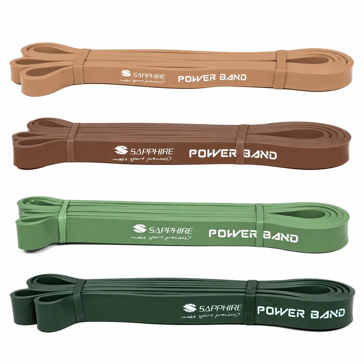 Zestaw gum treningowych Sapphire Power Band - 4 sztuki, pakiet EASY 2/11