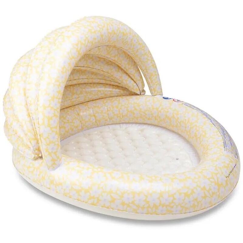 Swim Essentials Swimming Pool 100 cm Yellow Flowers Canopy 100 x 77 cm 2/5