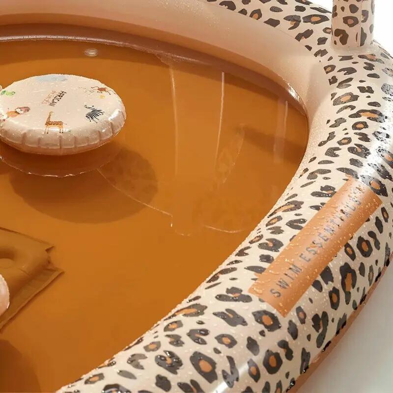 Swim Essentials Abenteuer Pool Leopard Beige 203 x 173 x 89 cm 5/7