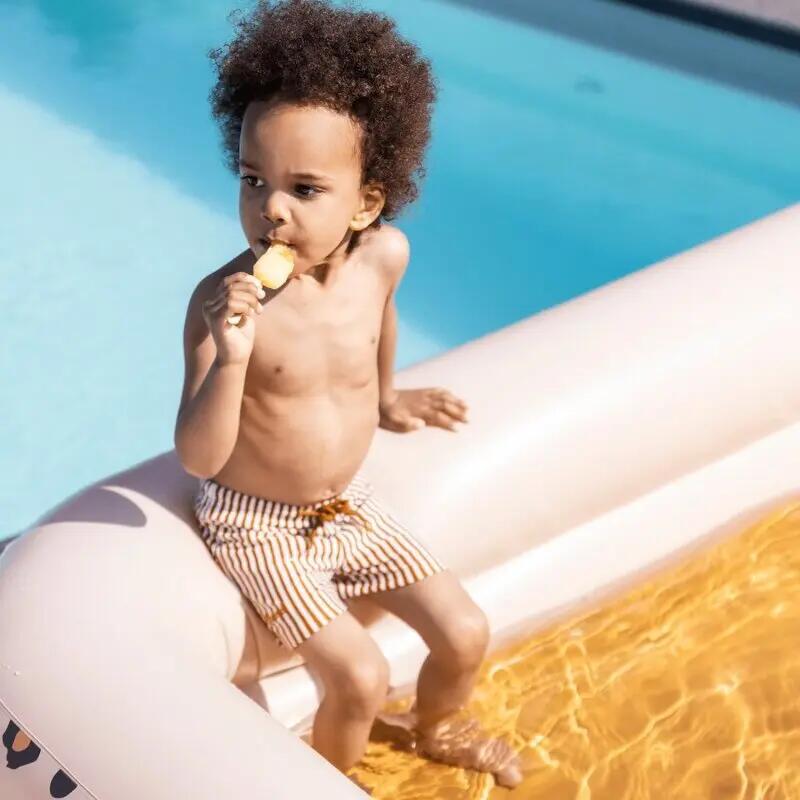 Swim Essentials Rechteckiger Swimming Pool 211 cm Leopard Beige 3/7