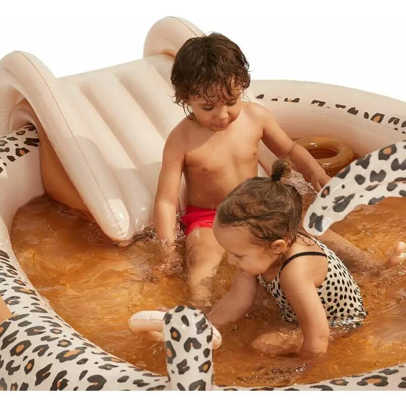Swim Essentials Abenteuer Pool Leopard Beige 203 x 173 x 89 cm 3/7