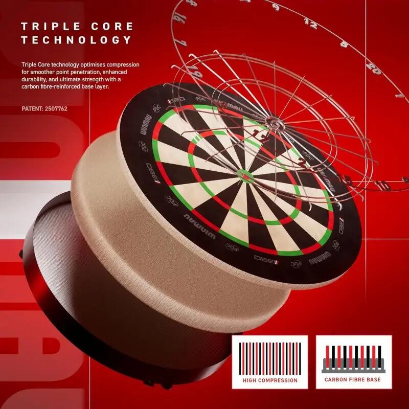 Bersaglio da gara ufficiale PDC con tecnologia Triple Core in sisal 3/10