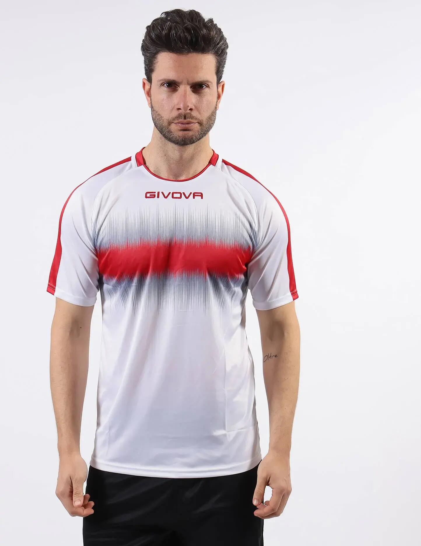 Sport-T-Shirt Givova Radio Rot-Schwarz Weiß 5/5