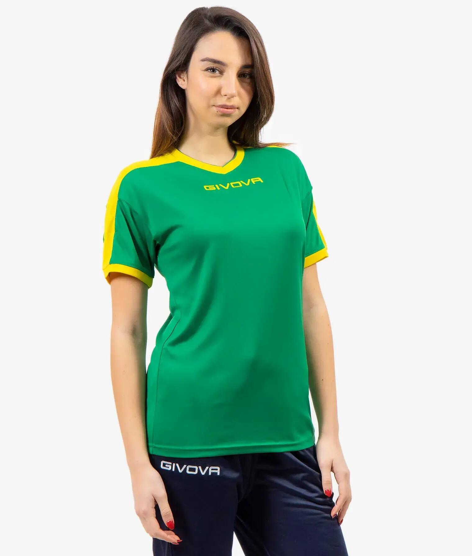 Camiseta Deportiva Givova Revolution Verde-amarillo Verde 4/4