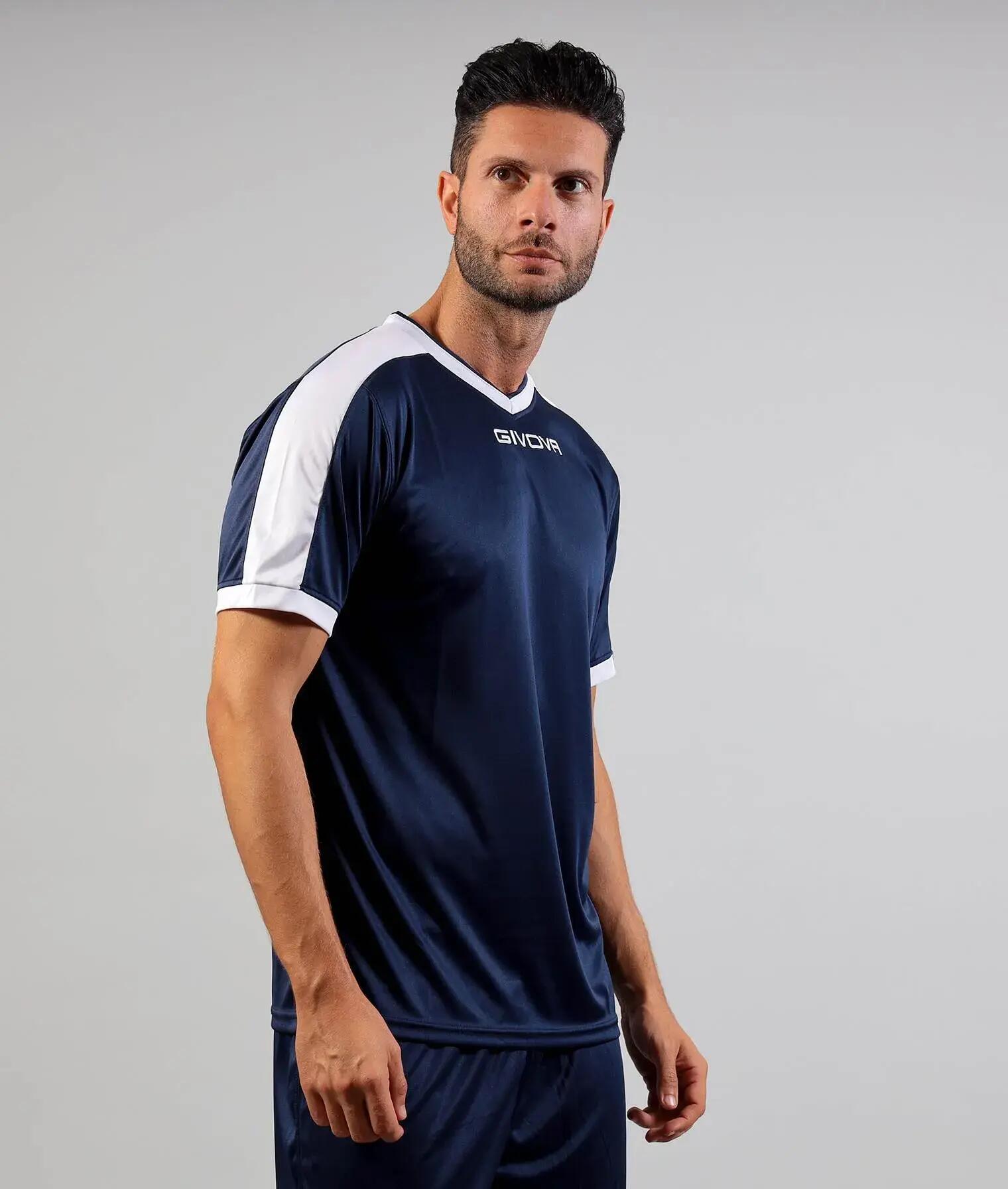 T-shirt uomo givova blu/bianco 5/5
