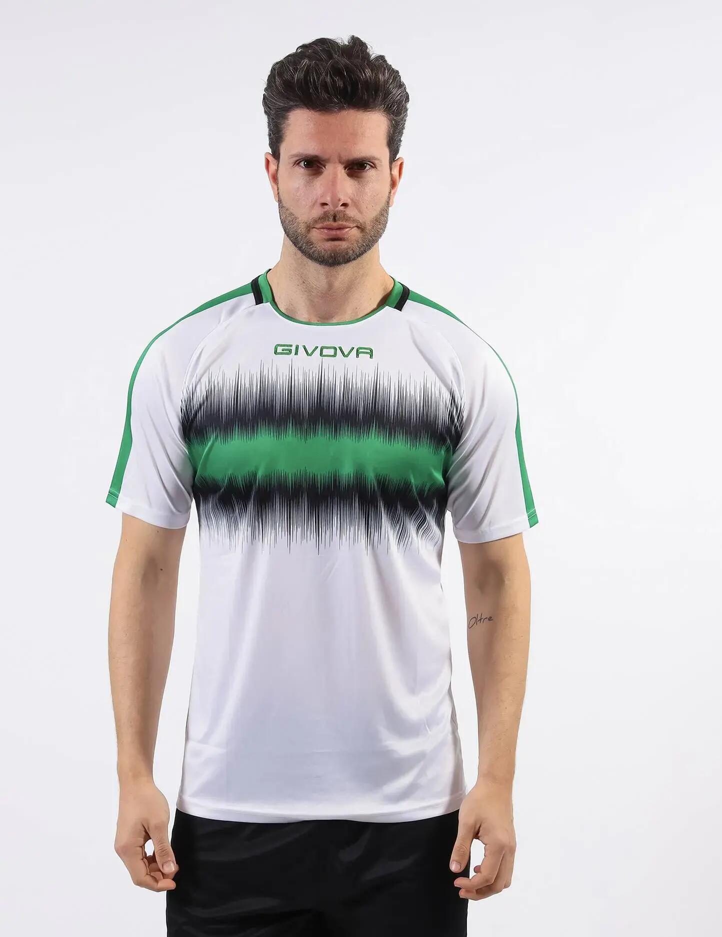 Camiseta Deportiva Givova Radio Verde-negro Blanco 5/5