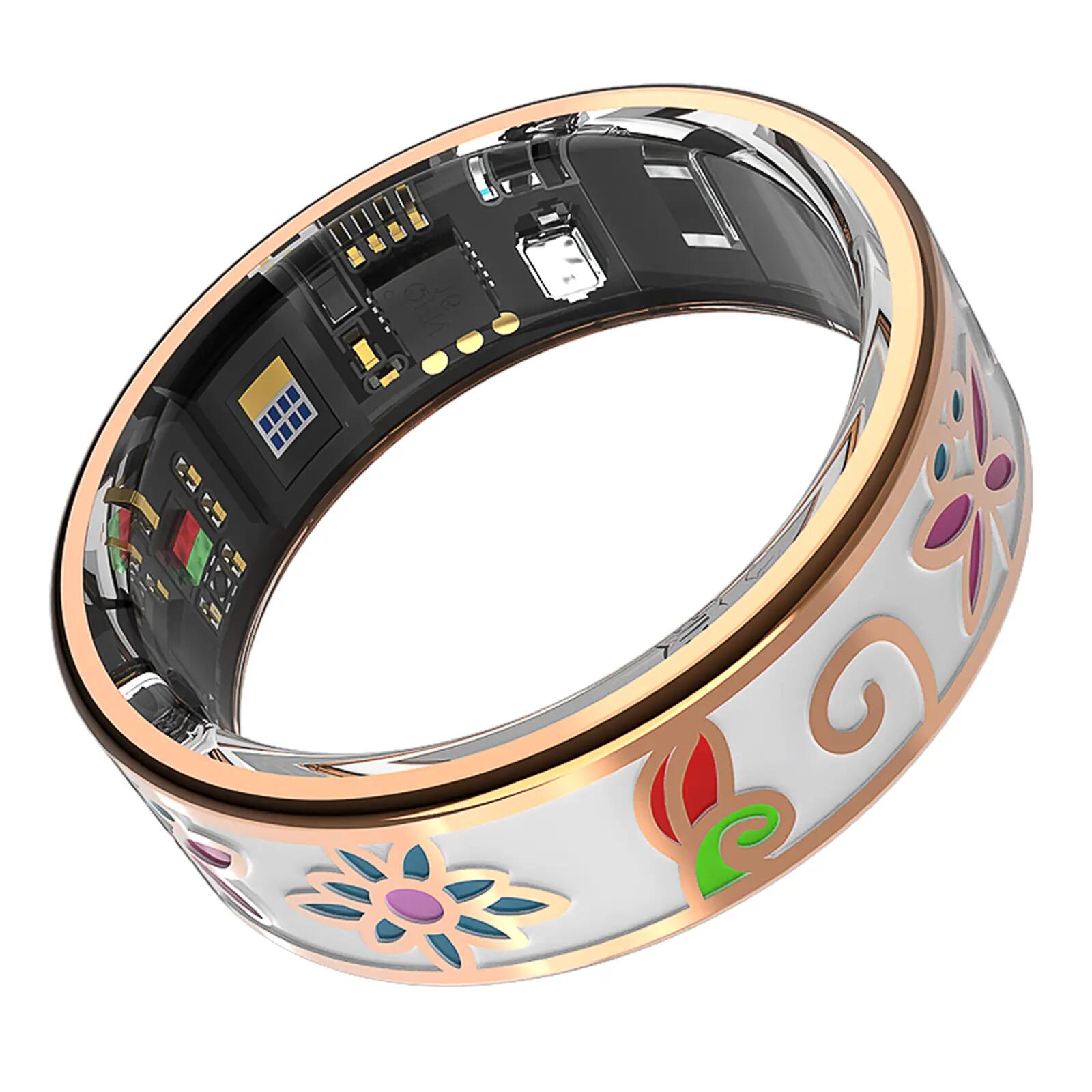 Aktivitätstracker Smart Ring Forever Botanical Bluetooth 5ATM Roségold #9 2/7