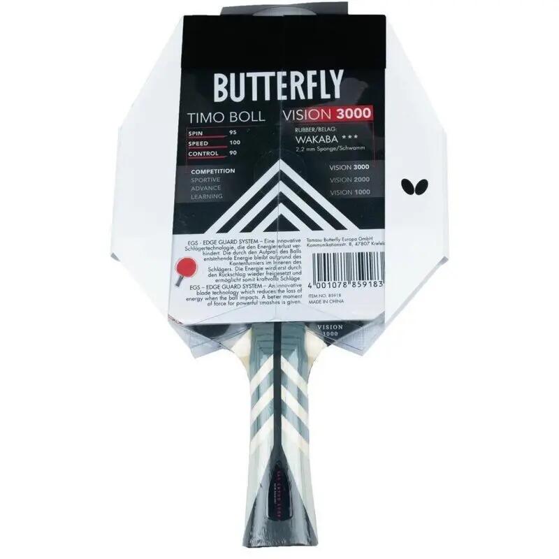 Butterfly 1x Timo Boll Vision 3000 Tischtennisschläger + Hülle Drive Case 3/5