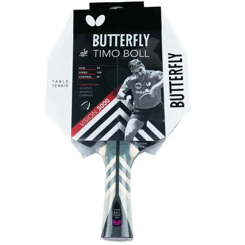 Butterfly 1x Timo Boll Vision 3000 Tischtennisschläger + Hülle Drive Case 2/5