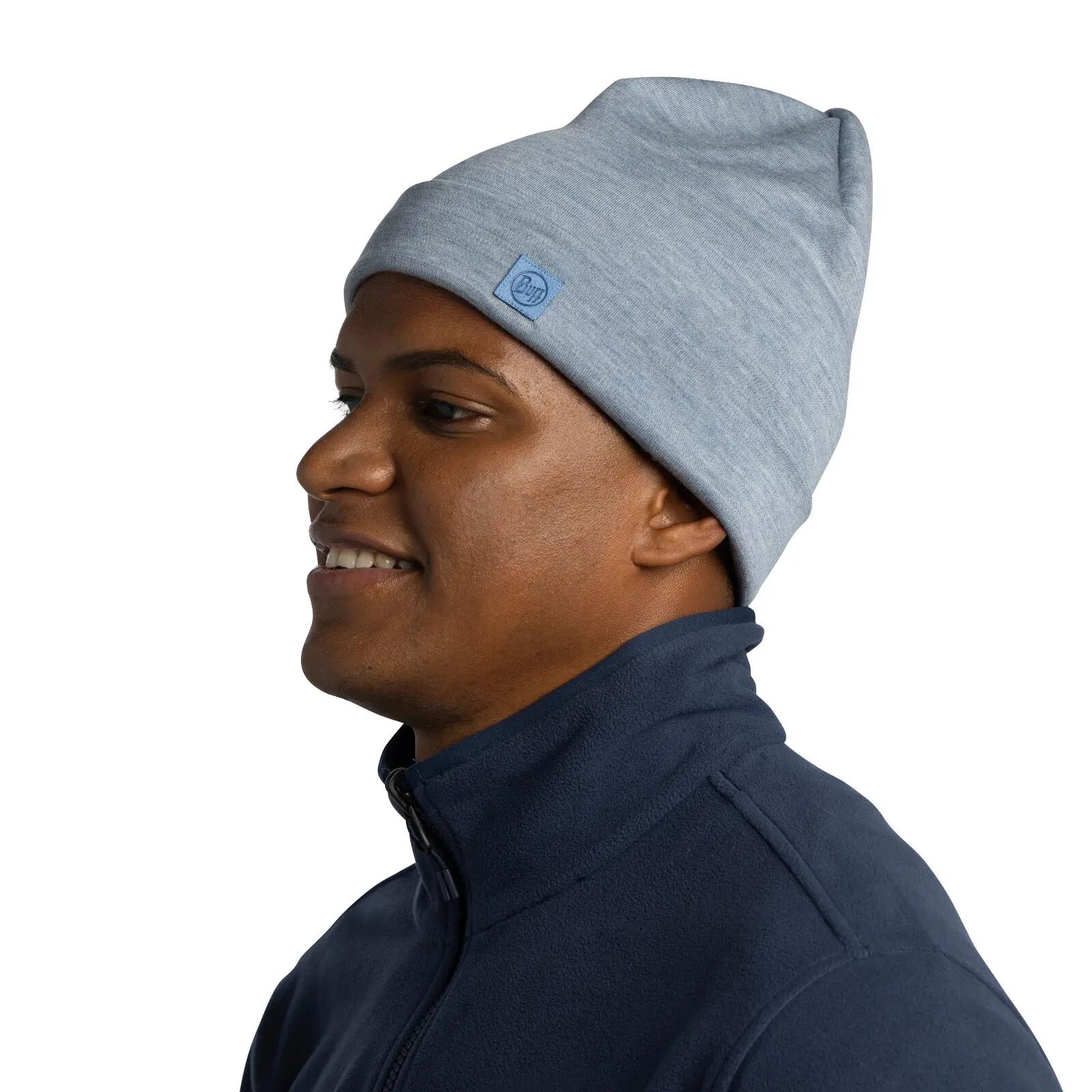 Bonnet Merino Heavyweight Unisex Buff Bleu clair TAILLE UNIQUE 4/7