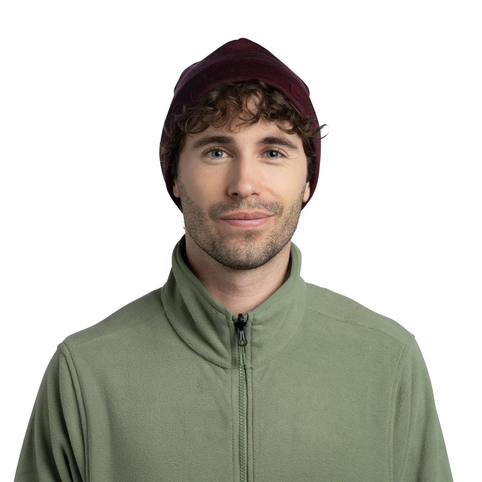 Bonnet Merino Heavyweight Unisex Buff Rouge TAILLE UNIQUE 3/7