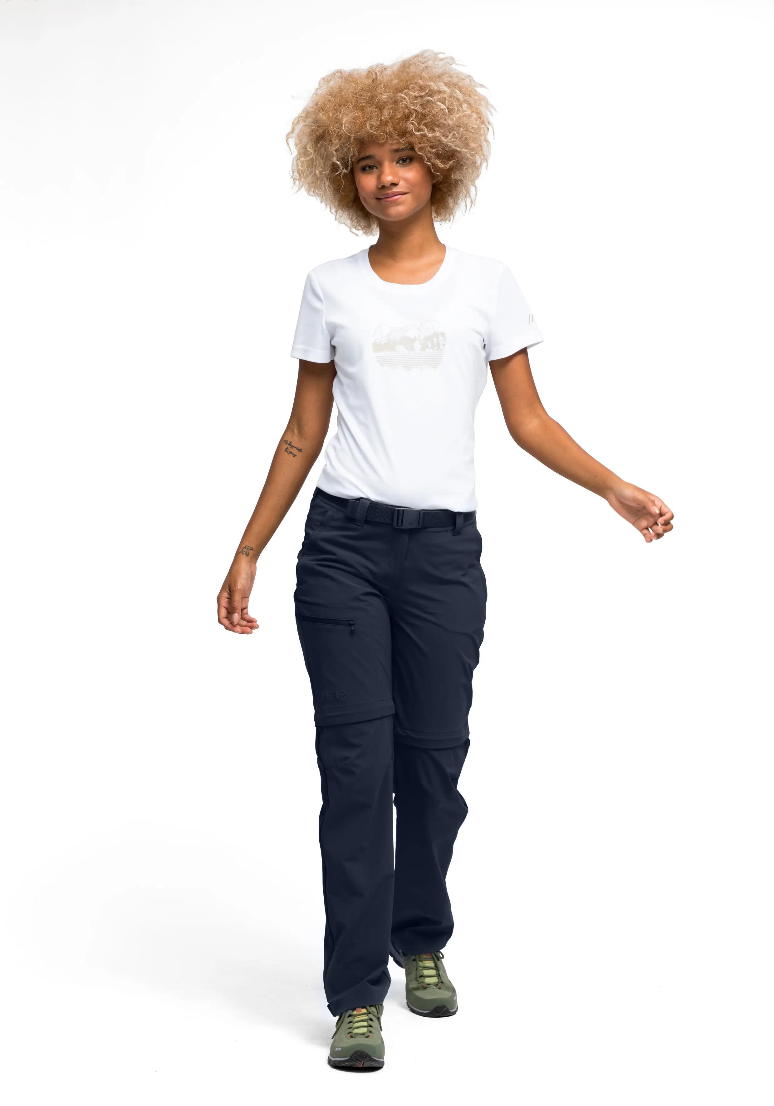 Maier Sports Nata Short Convertible Trousers Women's Blue 8/8