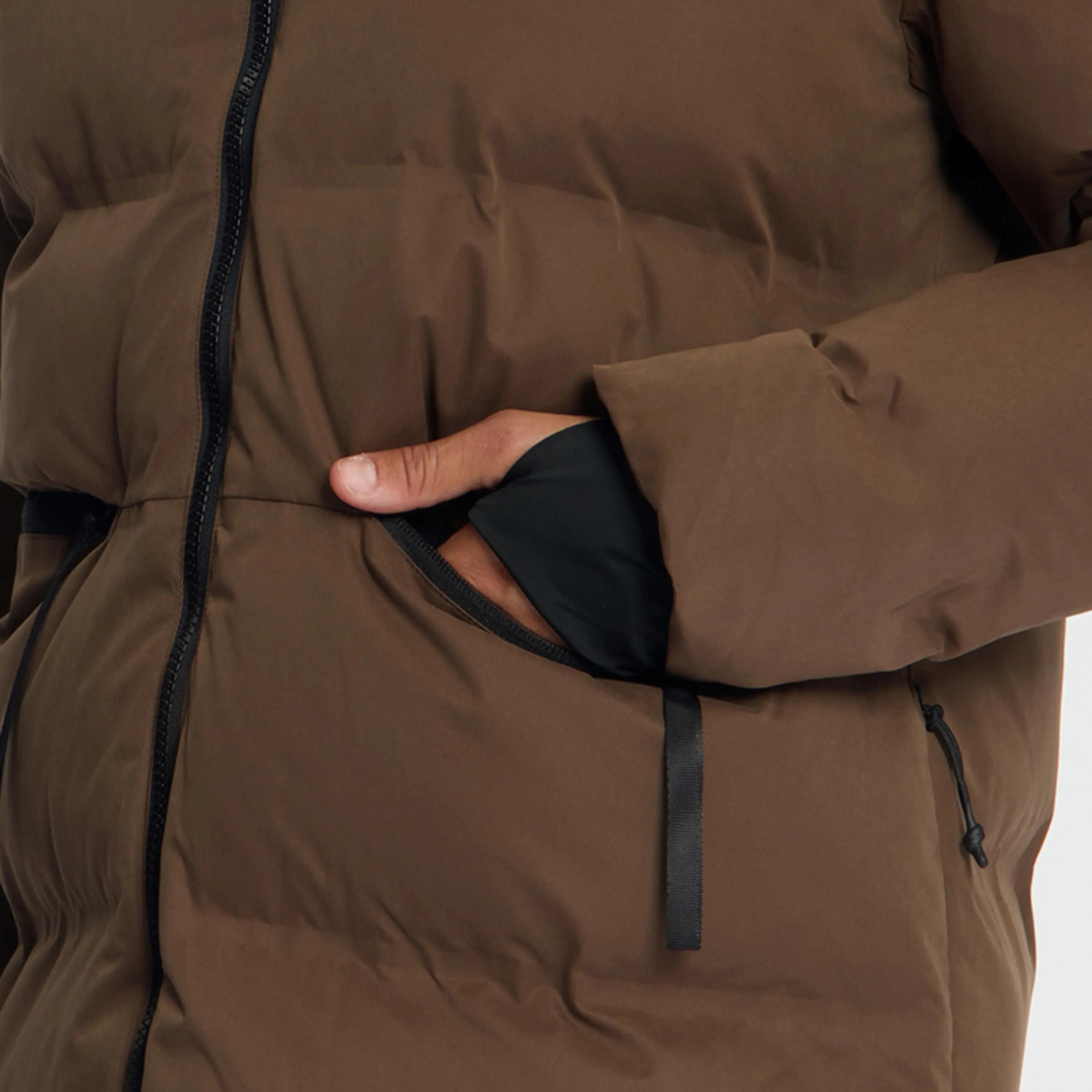 Odda Dames - Puffer winterjas - Waterdicht - Donkerbruin 3/8