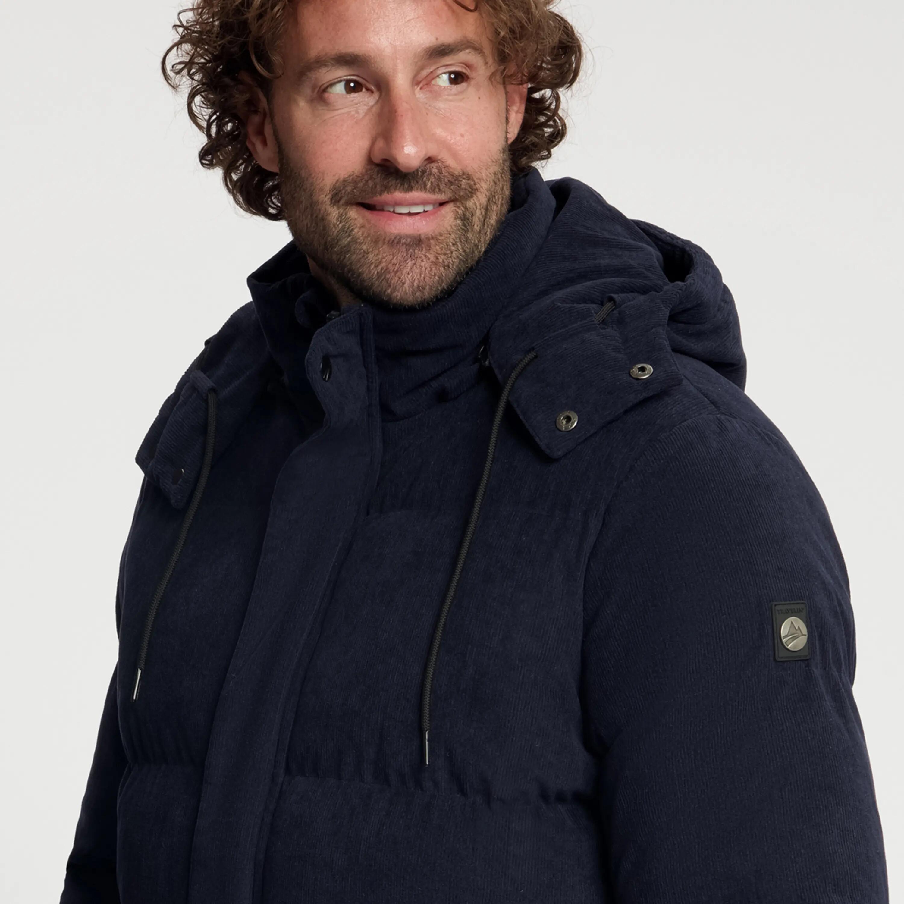 Ulf Homme - Doudoune d'hiver - Velours côtelé - Bleu marine 3/8