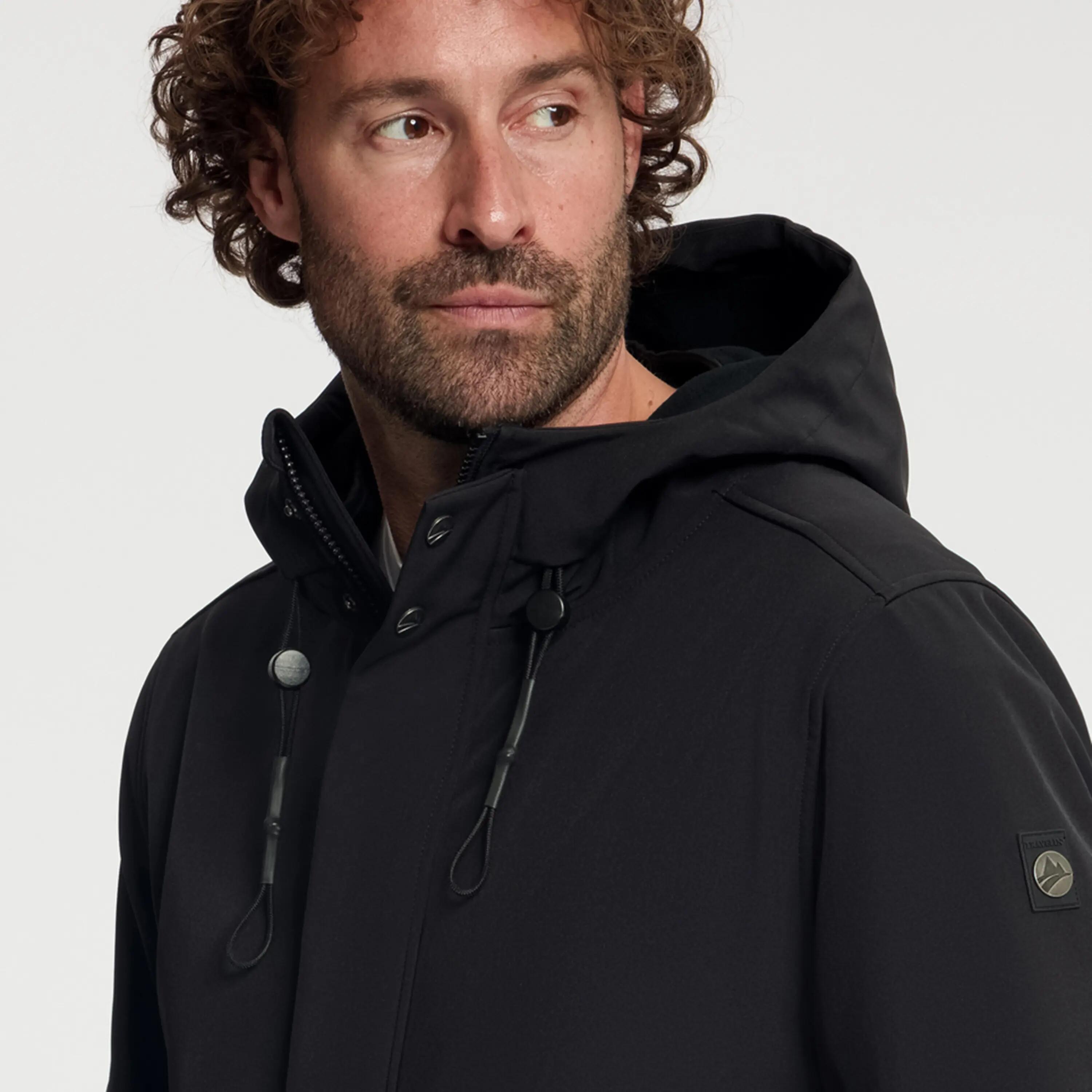 Njal Heren - Softshell Jas - Waterdicht - Zwart 4/8