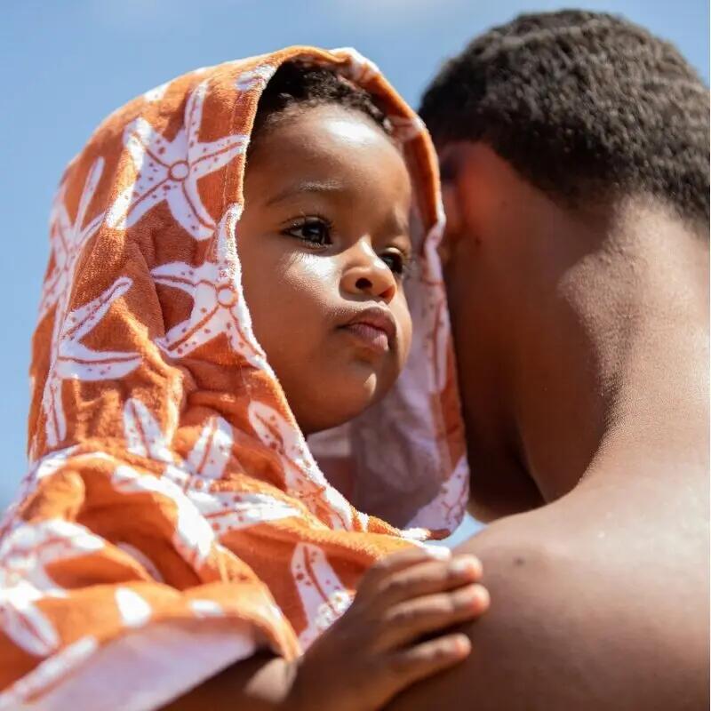 Swim Essentials Strandponcho – Orange – Seastar 2/7