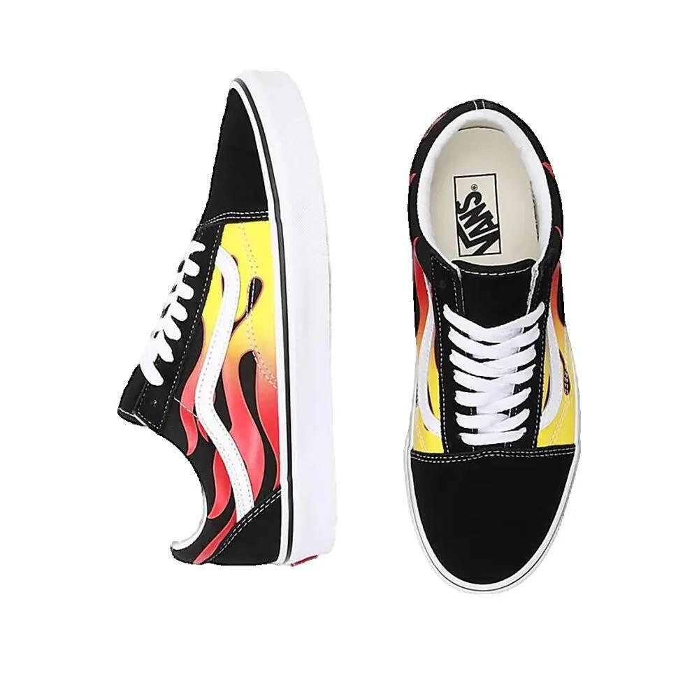 Zapatillas Vans Old Skool Flame Negro/Blanco verdadero 3/5