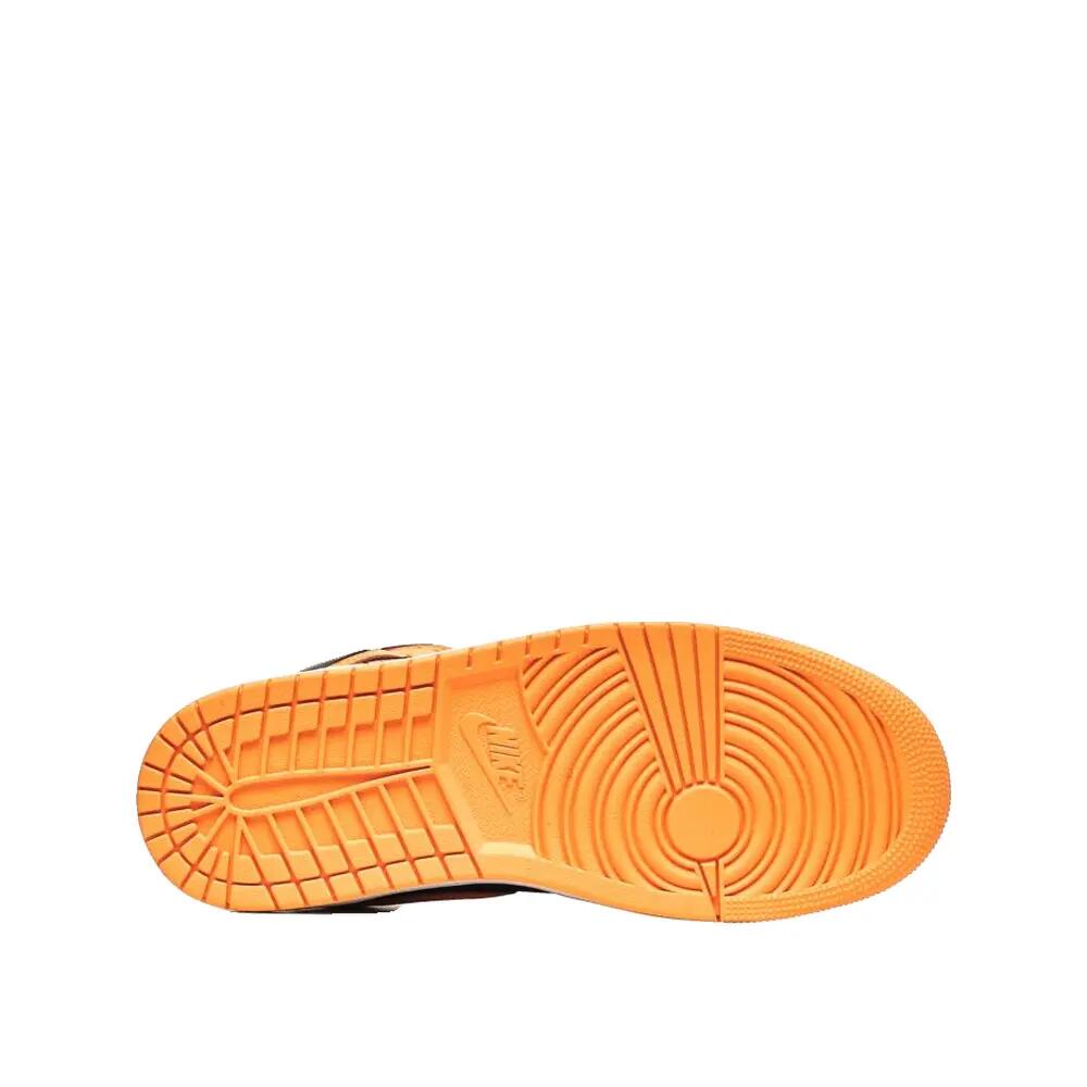 Chaussures - basket - unisexe - mid - jordan 1 - noir/orange 9/10