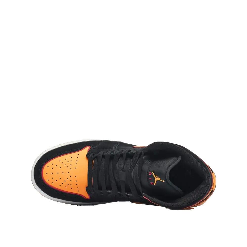 Chaussures - basket - unisexe - mid - jordan 1 - noir/orange 8/10