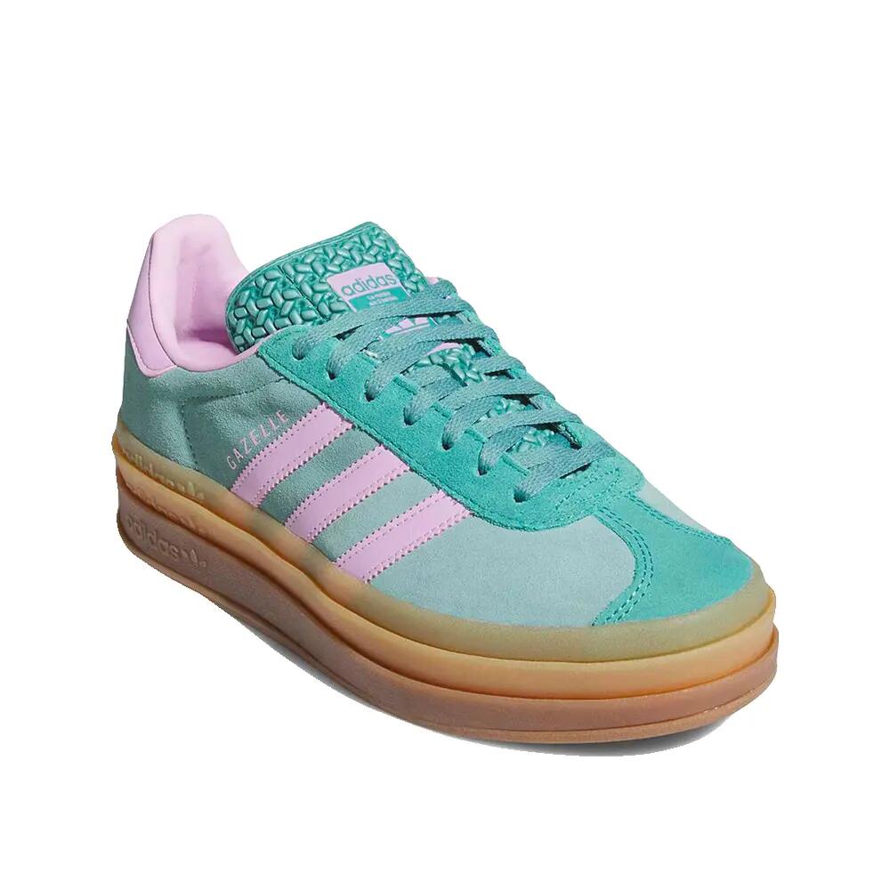 Chaussures adidas Gazelle Bold Femme Vert/Rose 3/6