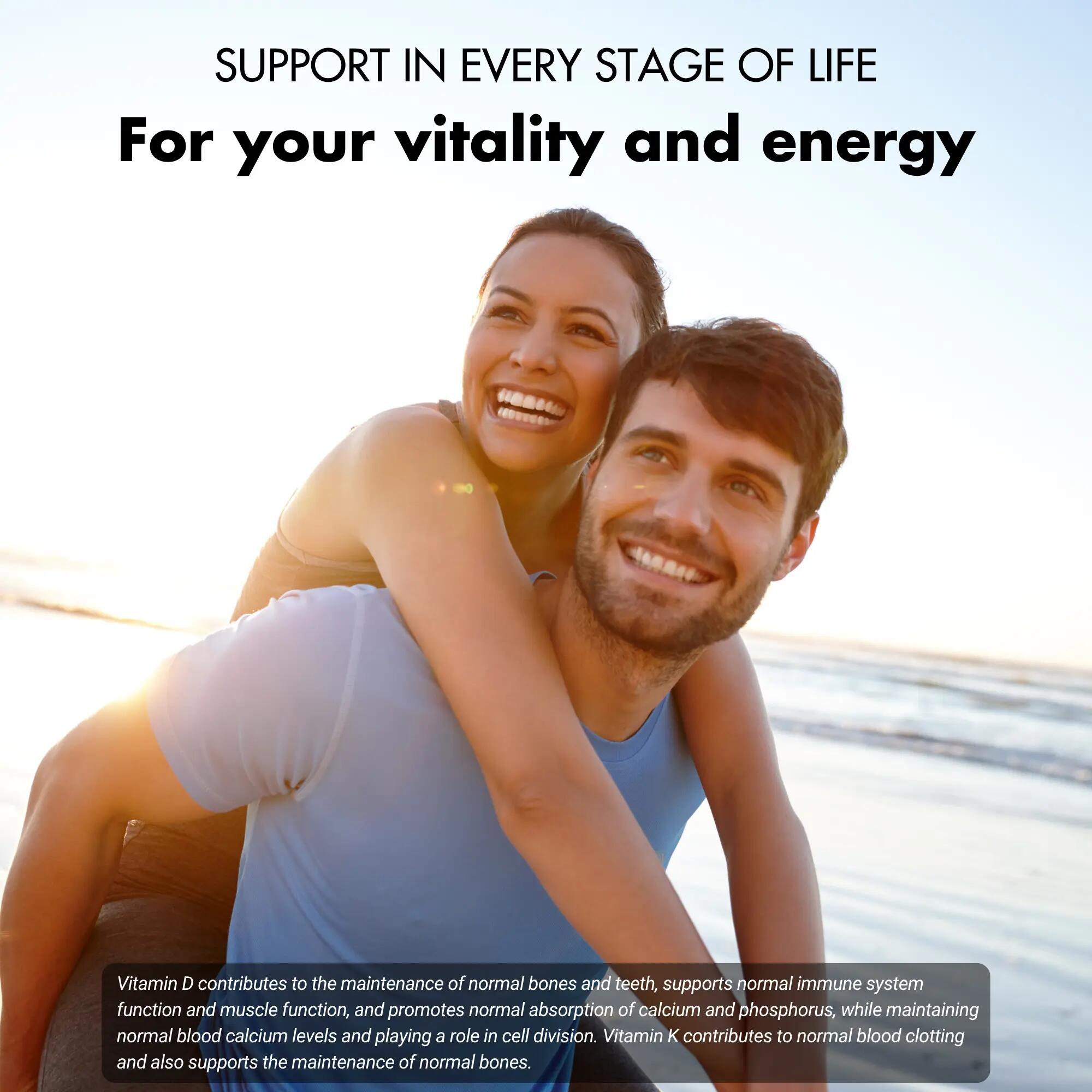 Vitamine D3 + K2 tabletten 20.000 IE + 200 µg MK-7 6/9