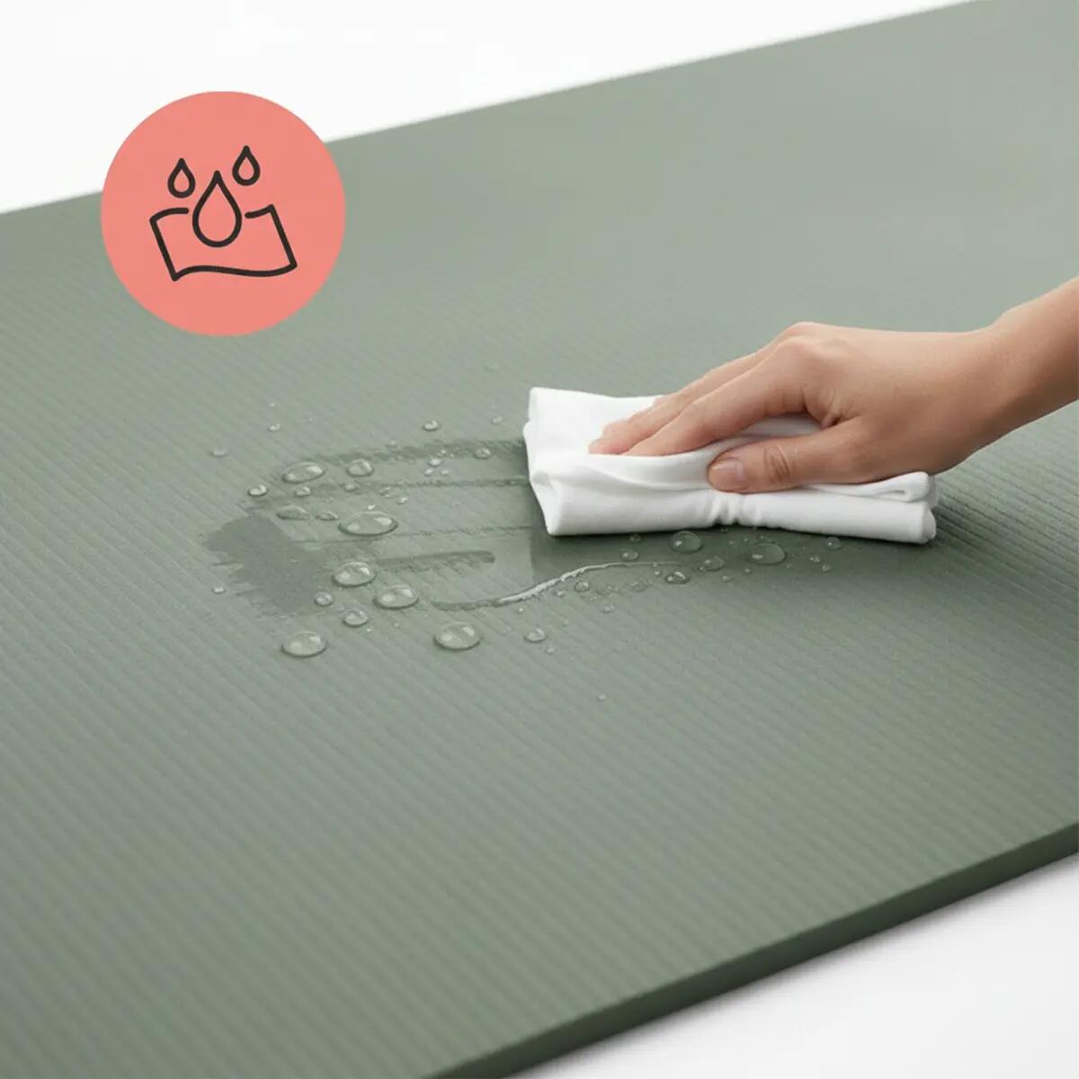 Mata do ćwiczeń i jogi NBR 1,5 cm, 182 × 60 cm, z paskiem do noszenia 5/8