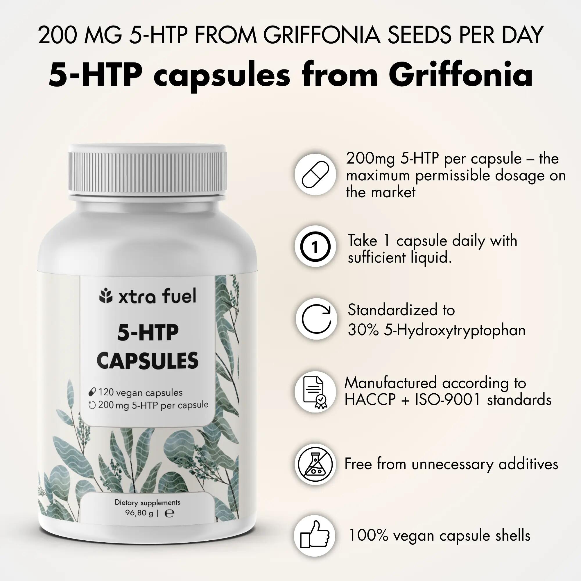 5-HTP 200 - 30% Extrakt aus Griffonia Simplicifolia 3/11
