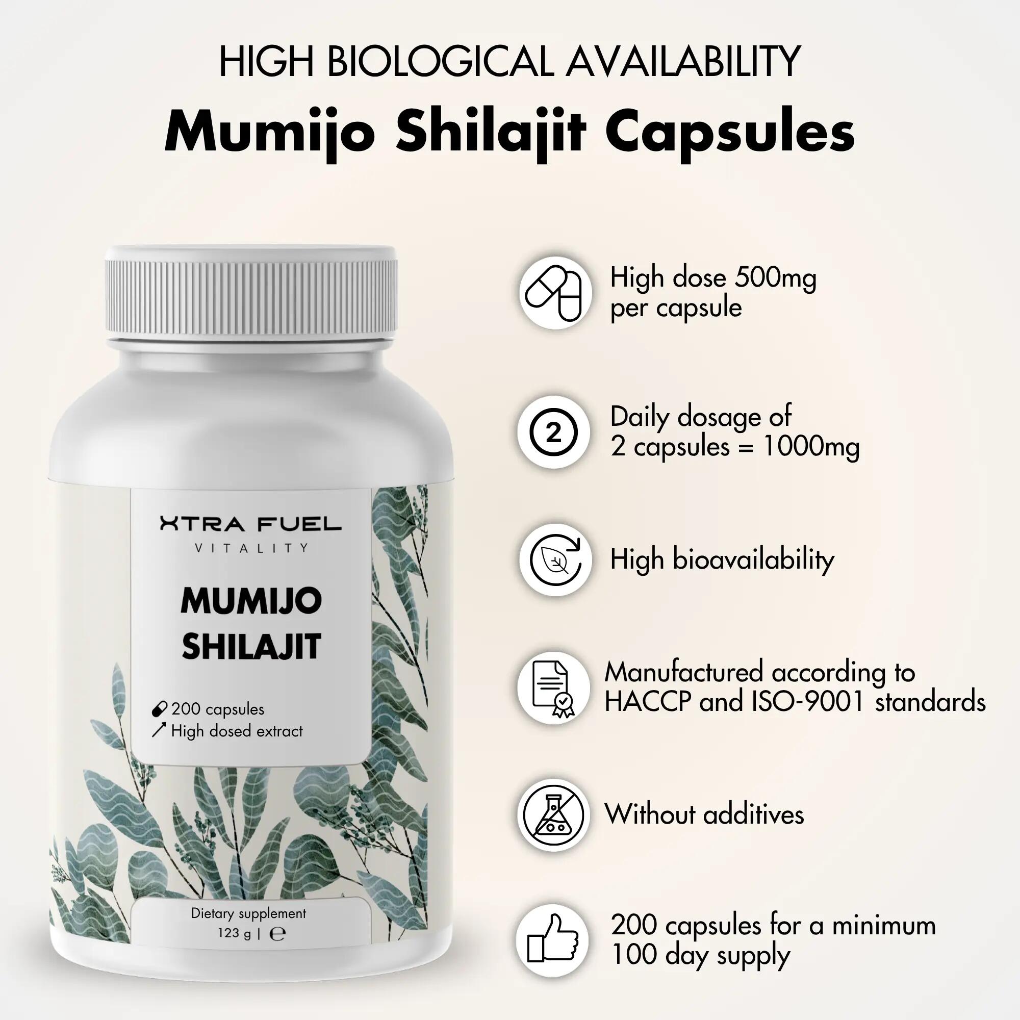 Gélules de shilajit avec acides fulviques et humiques 2/9