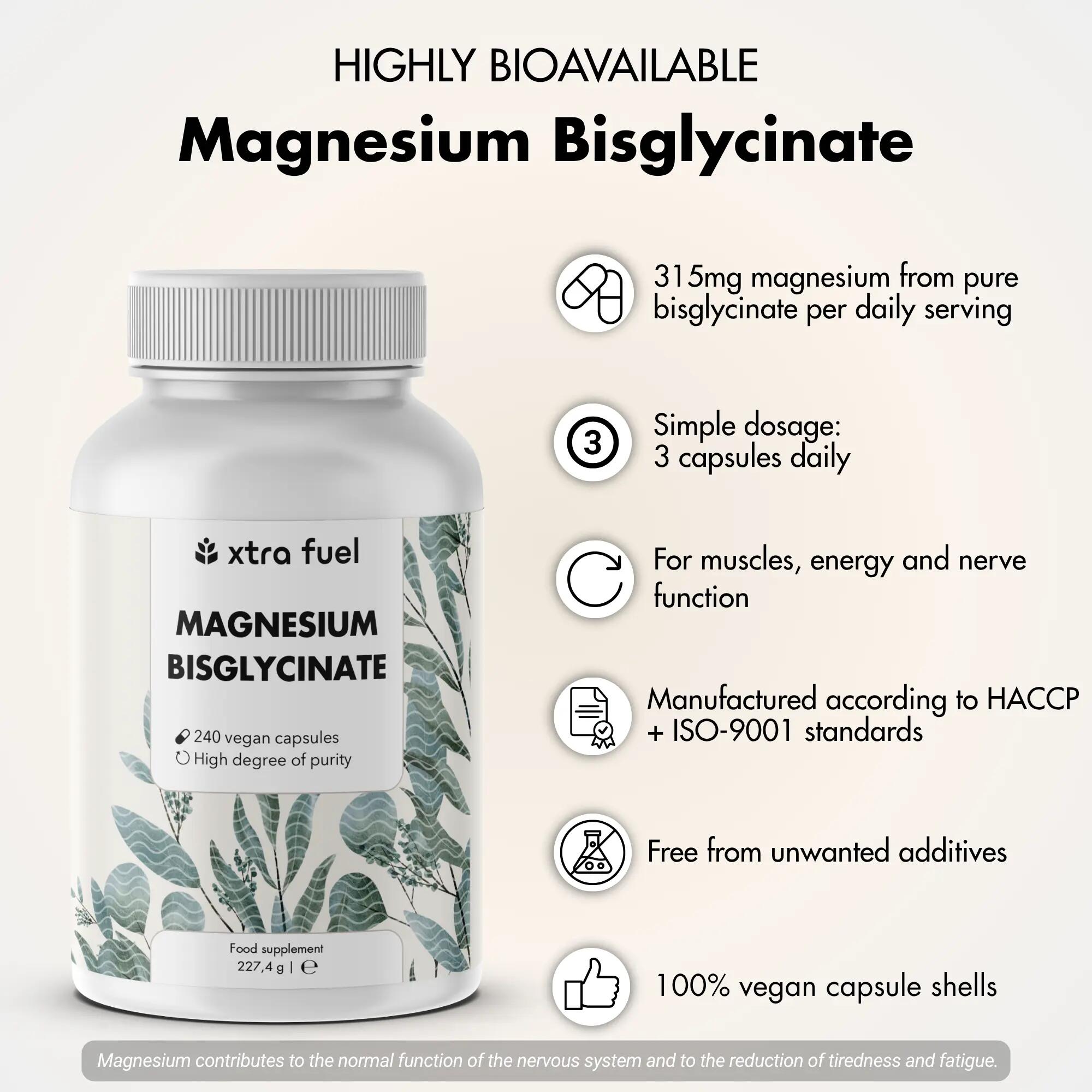 Magnesium Bisglycinate Capsules – Magnesium Glycinate – 240 capsules 2/11