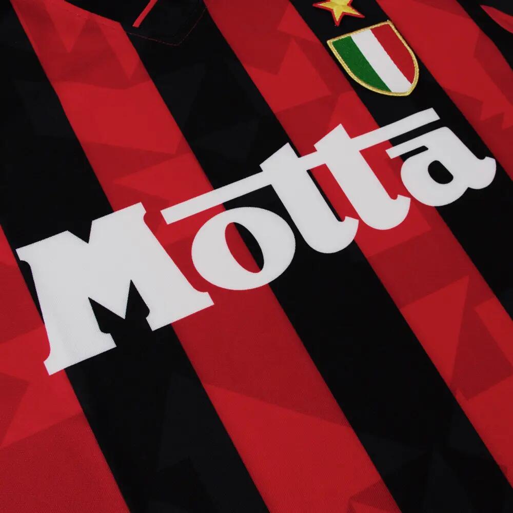 Maillot de football rétro - Homme - AC Milan 1994 - Noir/Rouge 5/7