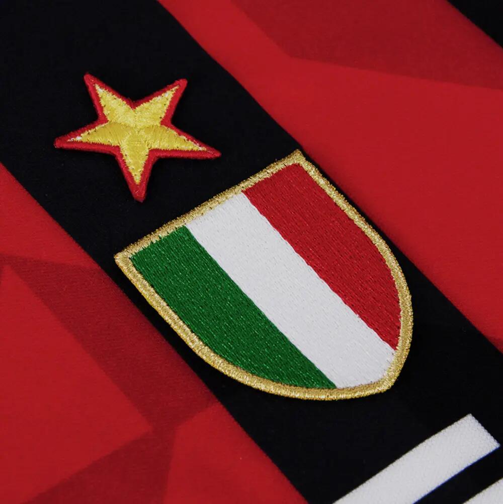 Maillot de football rétro - Homme - AC Milan 1994 - Noir/Rouge 4/7