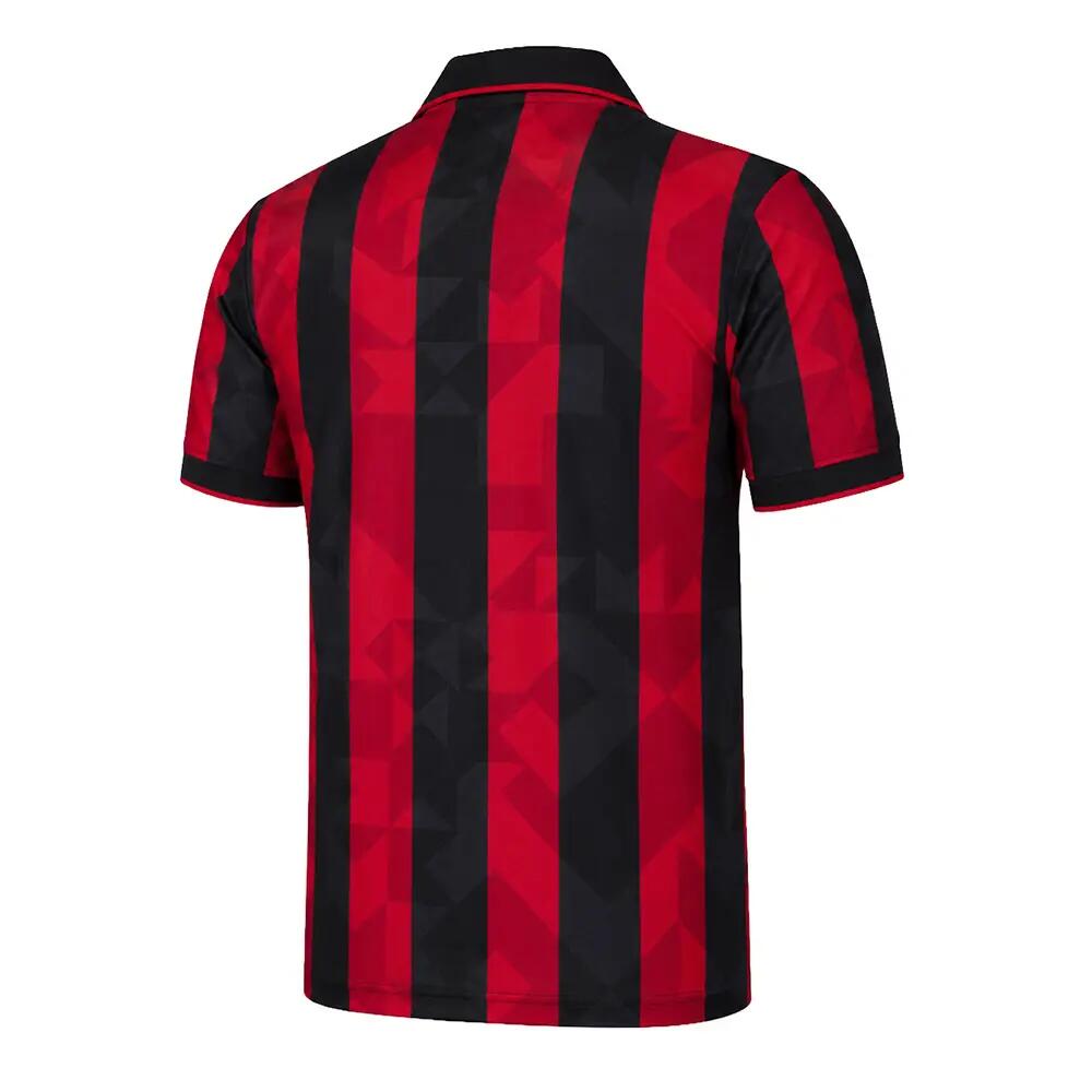 Maillot de football rétro - Homme - AC Milan 1994 - Noir/Rouge 3/7