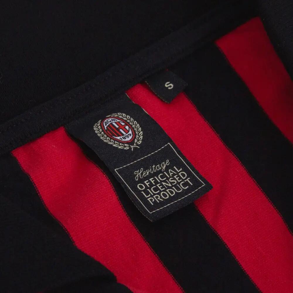 Maillot de football rétro - Homme - AC Milan 1963 - Manches Cortes - Noir/Rouge 2/5