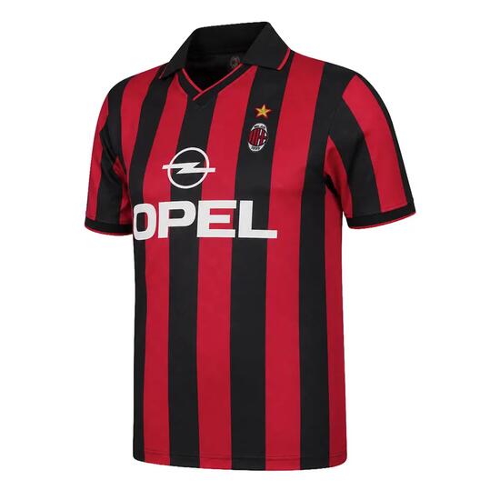 Retro koszulka piłkarska – Męska – AC Milan 1996 – Czarny - Czerwony