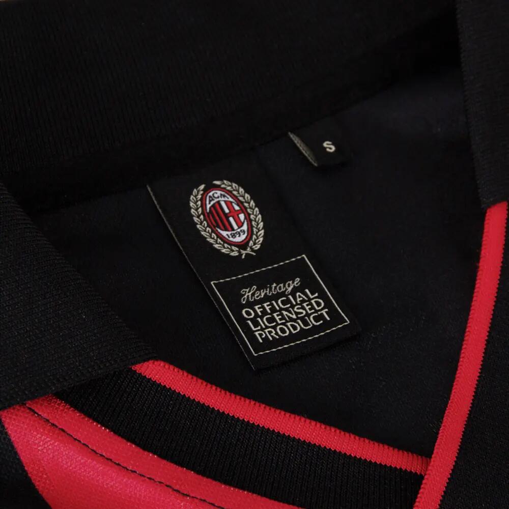 Maillot de football rétro - Homme - AC Milan 1996 - Noir/Rouge 5/6