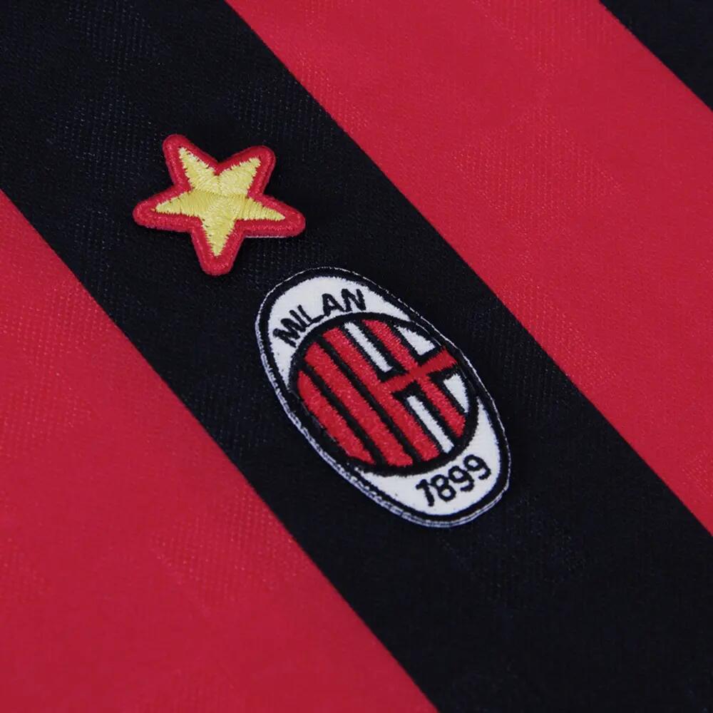 Maillot de football rétro - Homme - AC Milan 1996 - Noir/Rouge 4/6