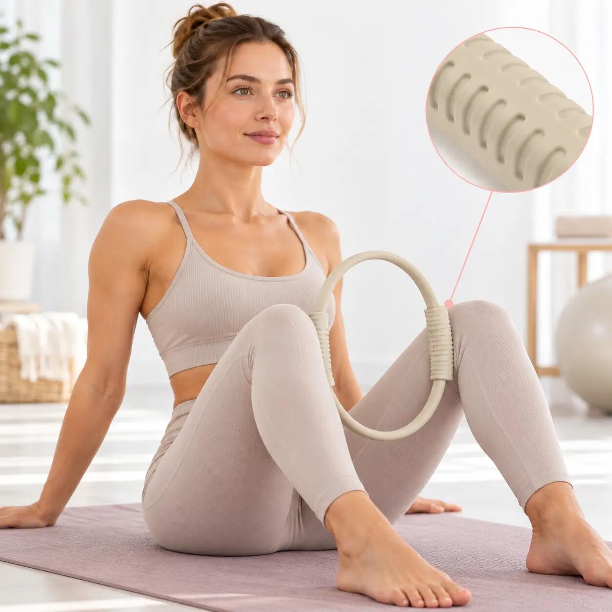 Silikonowy ring do pilatesu Power Ring 34 cm z antypoślizgową powierzchnią 3/7