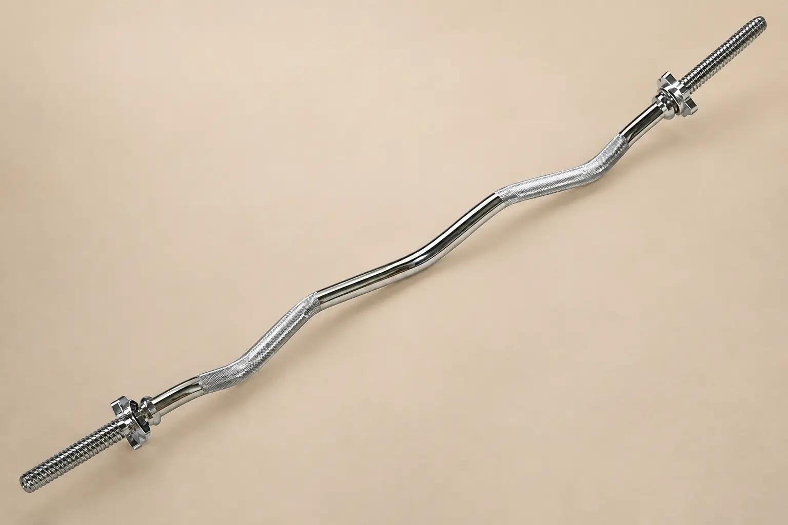 Body-Solid Barre Standard EZ Curl Filetée 120 cm (Ø25 mm) STEZCBTR 3/4